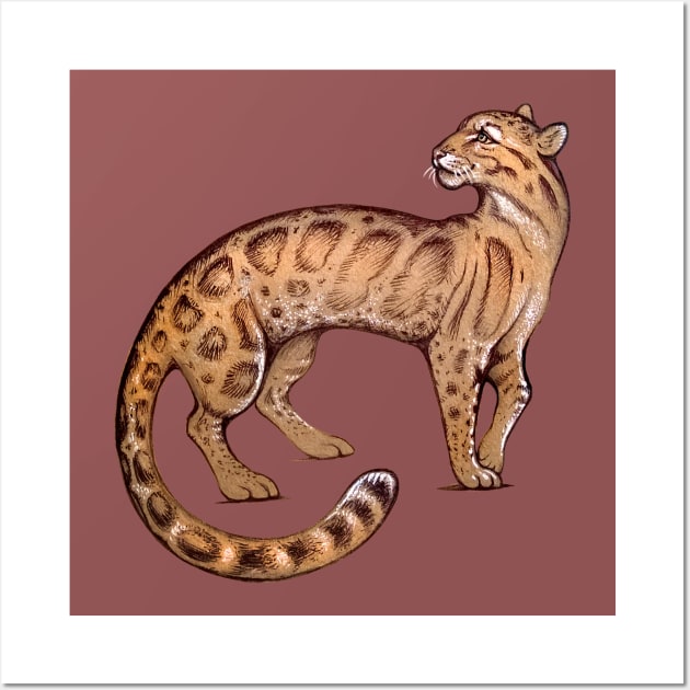 Clouded Leopard Wall Art by Yulla